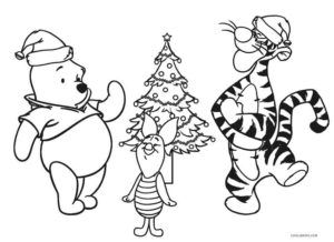 Free printable winnie the pooh coloring pages for kids coolbkids winnie the pooh christmas christmas coloring pages christmas coloring printables