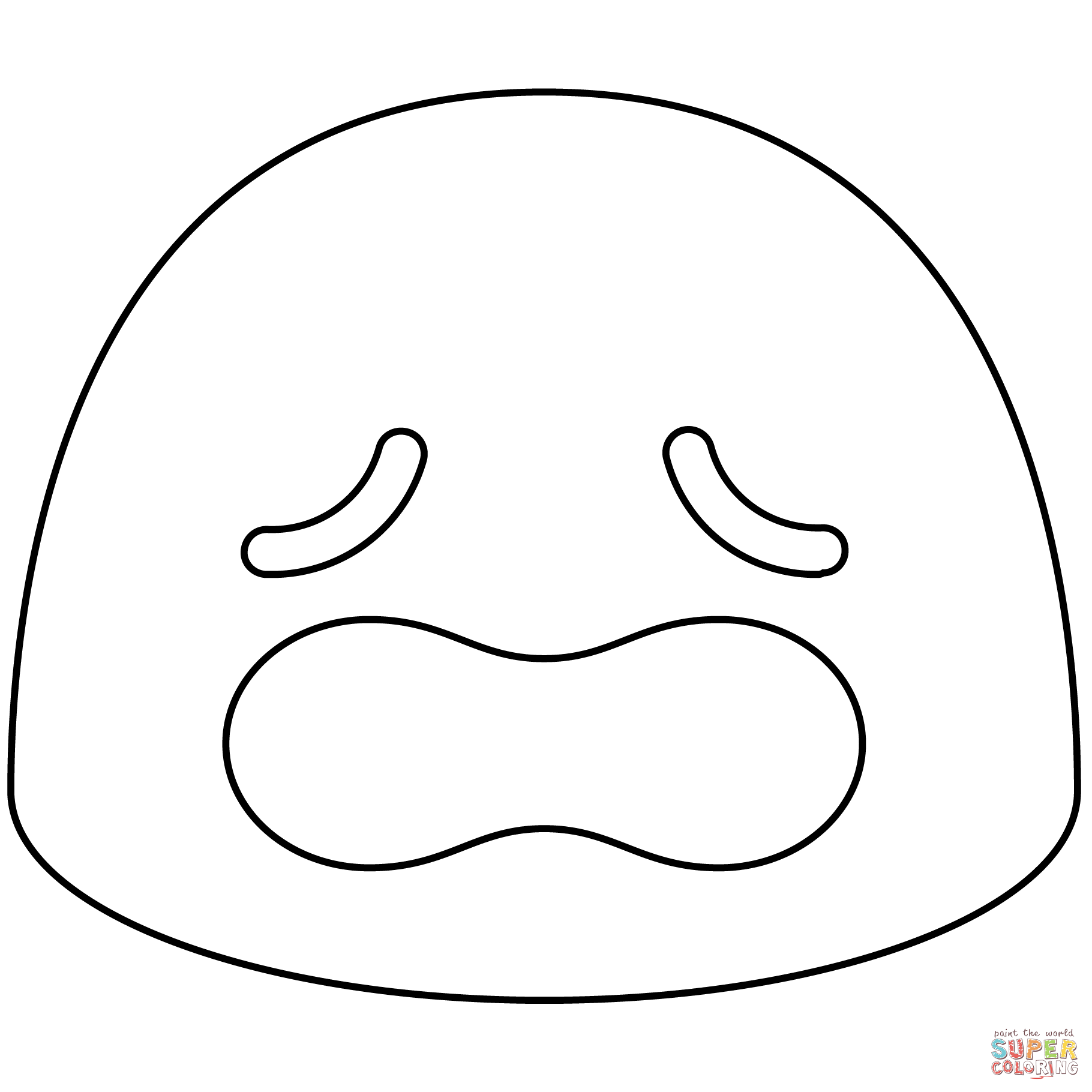 Weary face emoji coloring page free printable coloring pages