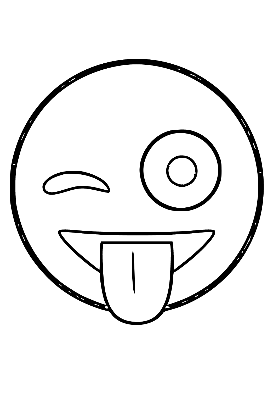 Free printable emoji tease coloring page for adults and kids
