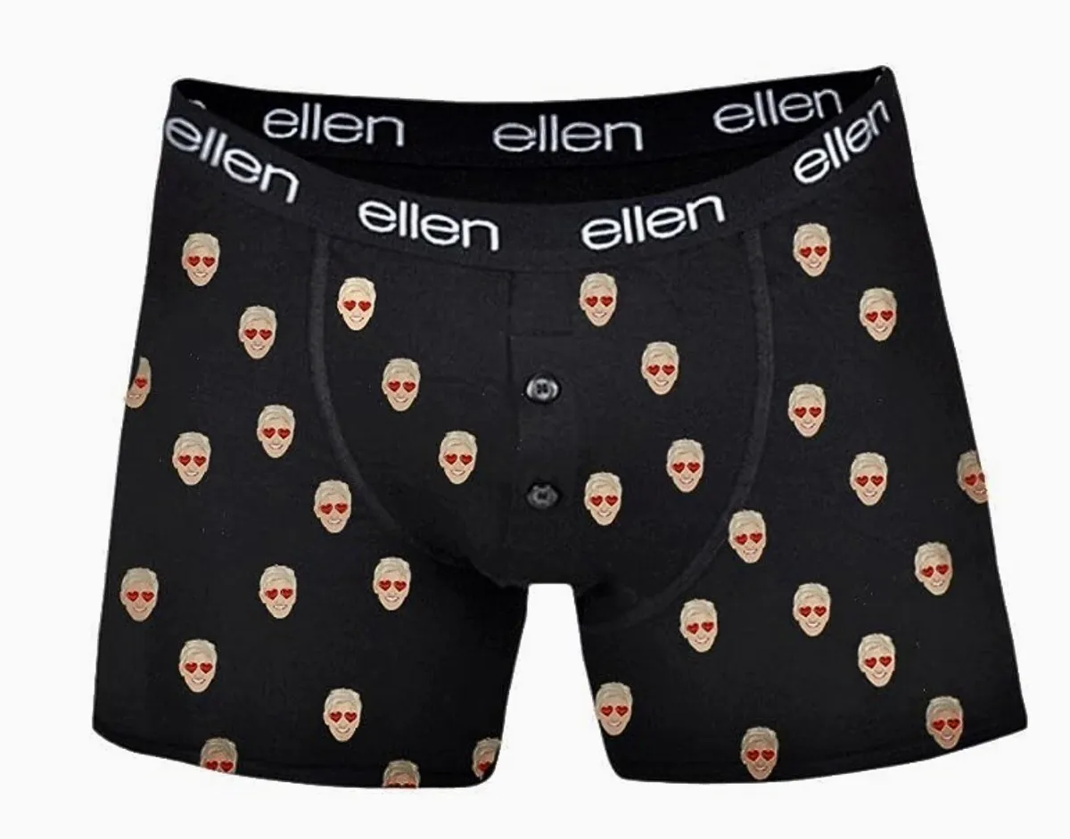 Ellen emoji modal black red white peach boxer briefs underwear mens sz xl xxxl