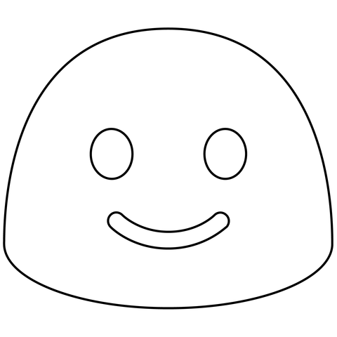 Slightly smiling face emoji coloring page free printable coloring pages