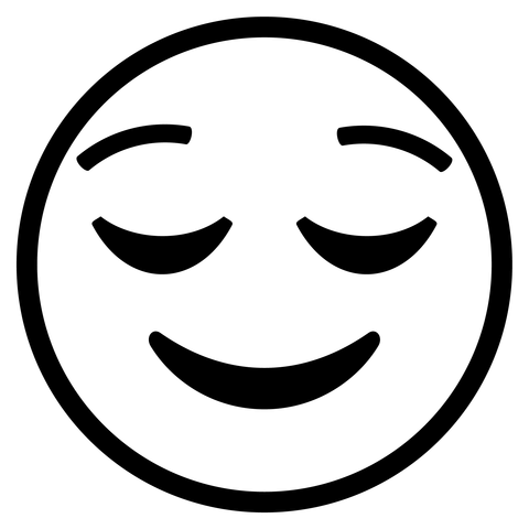 Relieved face emoji coloring page free printable coloring pages
