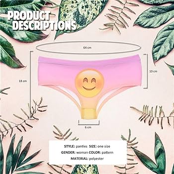 Panties female smile emoji pink thong black sexy breathable briefs comfortable close bikini polyester material buy online at best price in u