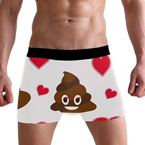 Mens boxer briefs cute happy poop heart soft short underpants underwear for men boys buy online at best price in u