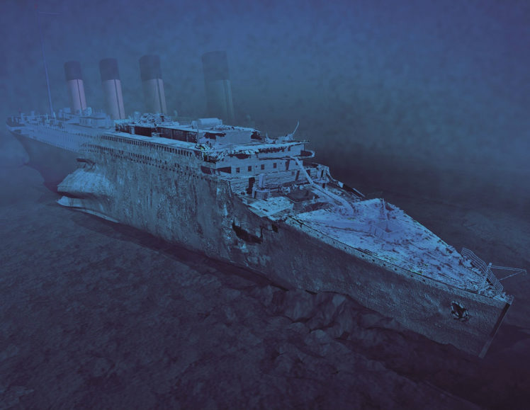 Titanic d cg digital art shipwreck disaster ocean sea underwater ships boats wallpapers hd desktop and mobile backgrounds