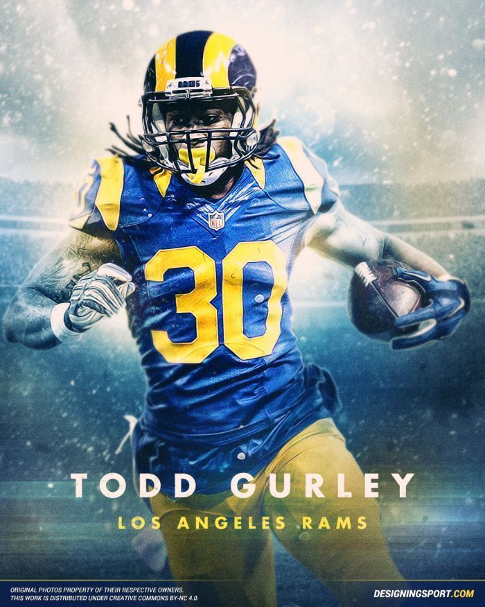 Todd gurley poster multiple sizes nfl football a todd gurley football nfl football