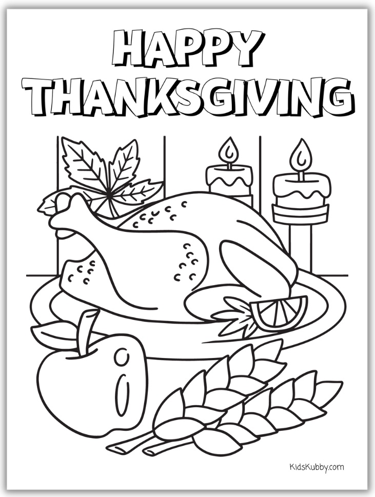 Thanksgiving coloring pages for kids