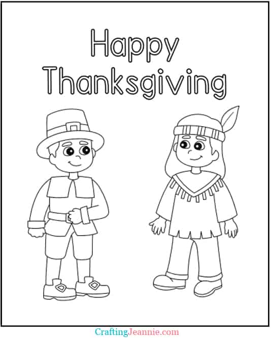 Free thanksgiving coloring pages