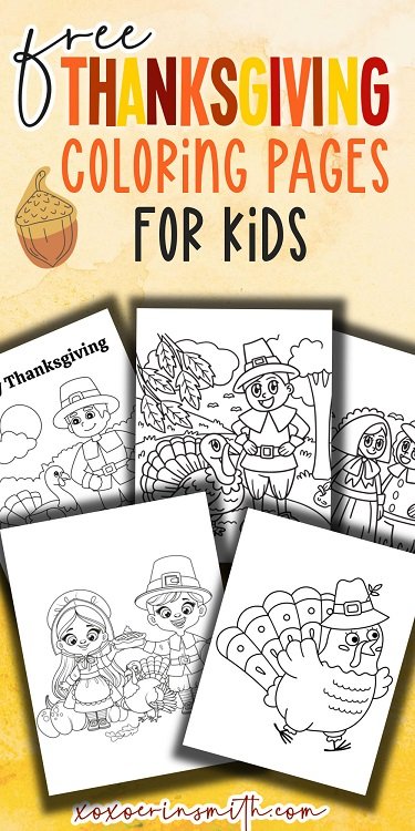Cute pilgrim thanksgiving coloring pages for kids â