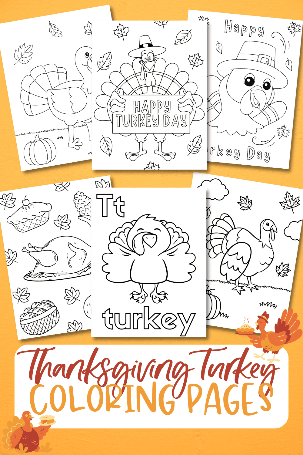 Free thanksgiving turkey coloring pages for kids