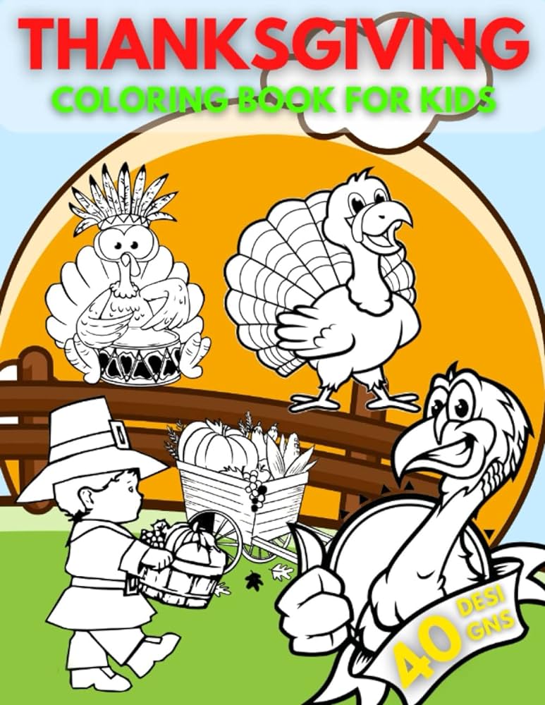 Thanksgiving coloring book for kids toddler thanksgiving crafts the first thanksgiving gift for kids fall and thanksgiving yellowpresskids books