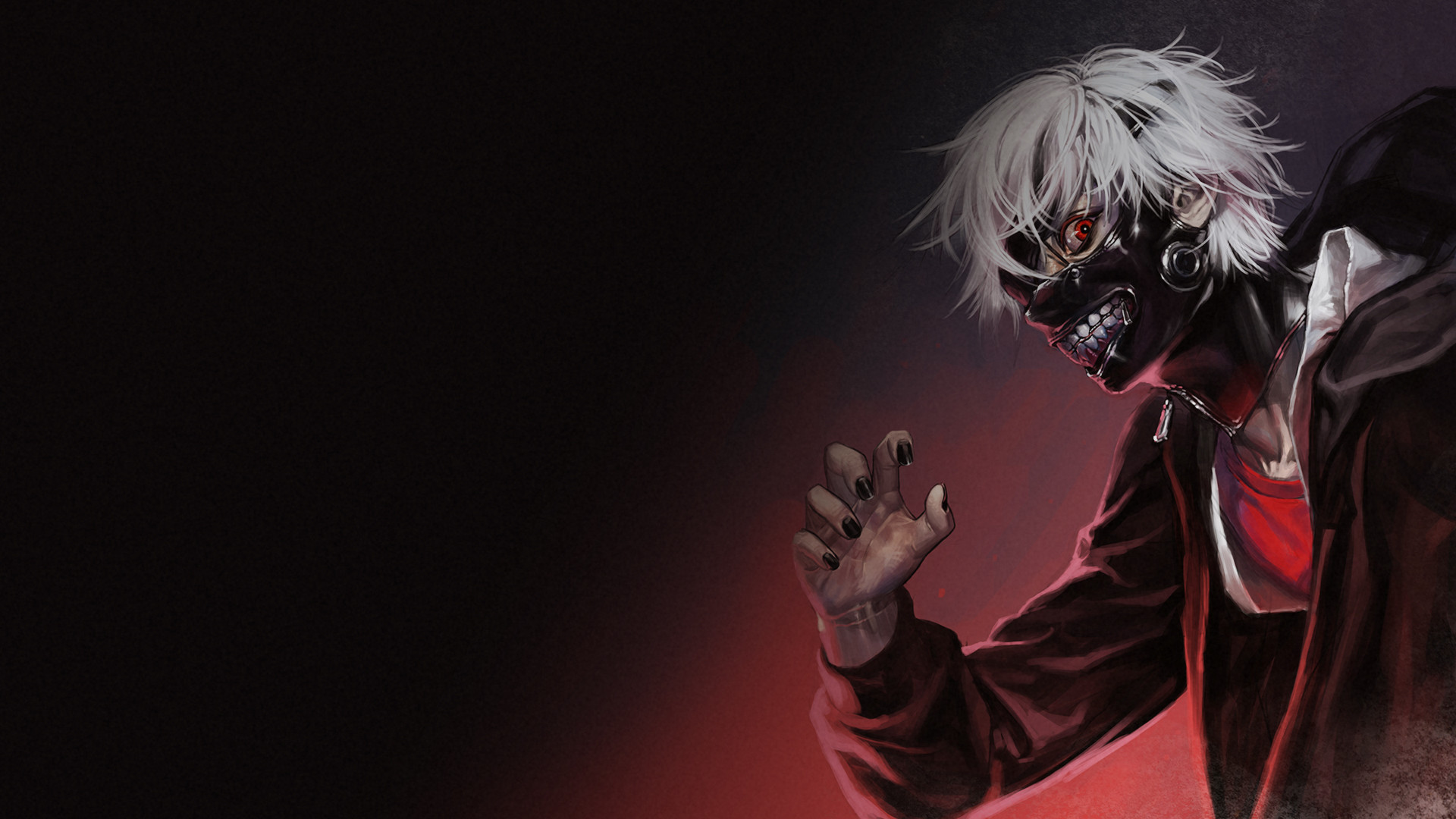 Anime â tokyo ghoul dark anime ken kaneki mask creepy wallpaper