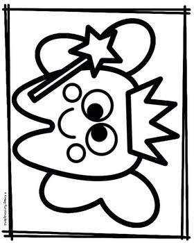 Tooth fairy shape coloring pages booklet kindergarten dental health