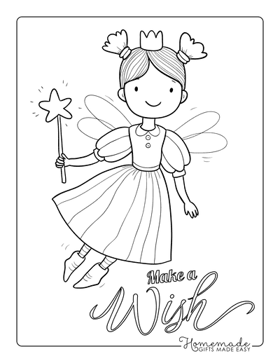 Beautiful fairy coloring pages free printables