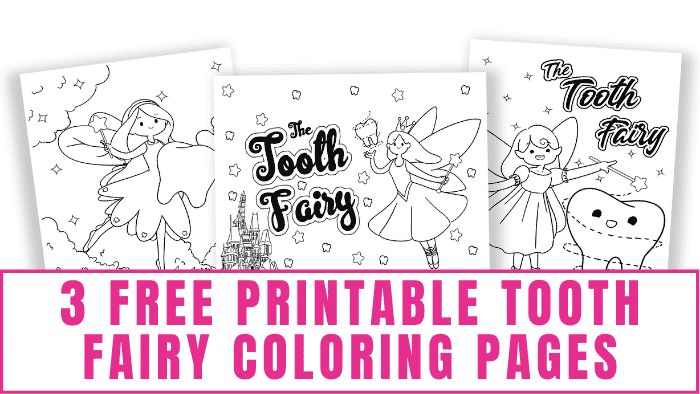 Free printable tooth fairy coloring pages
