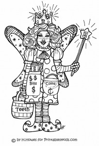 Tooth fairy coloring page â printables for kids â free word search puzzles coloring pages and other activities