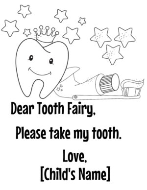 Free printable letter from tooth fairy