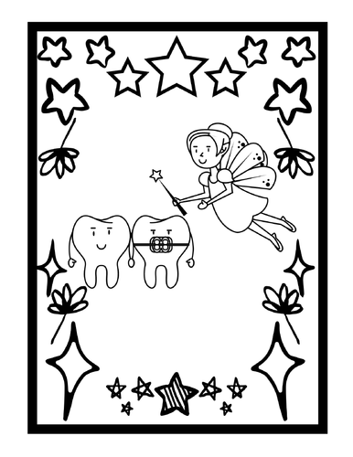 Adorable tooth fairy colouring pages printable tooth fairies colouring sheets pdf teaching resources