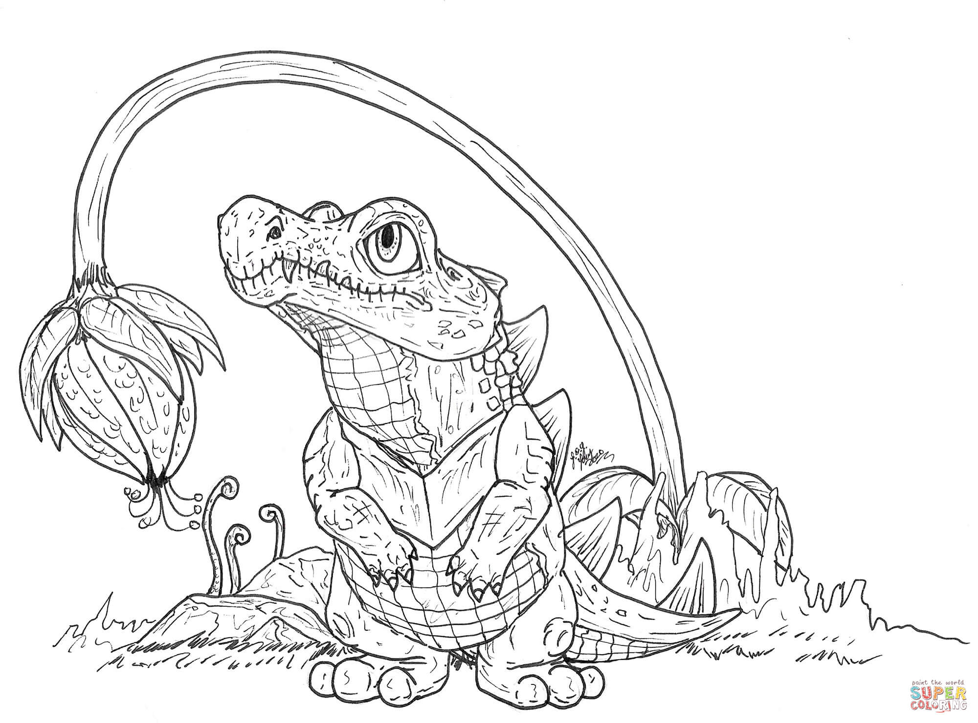 Totodile coloring page free printable coloring pages