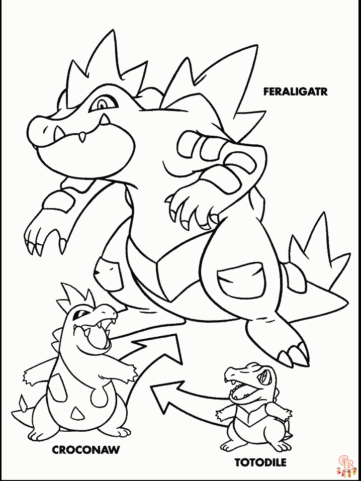 Feraligatr coloring pages