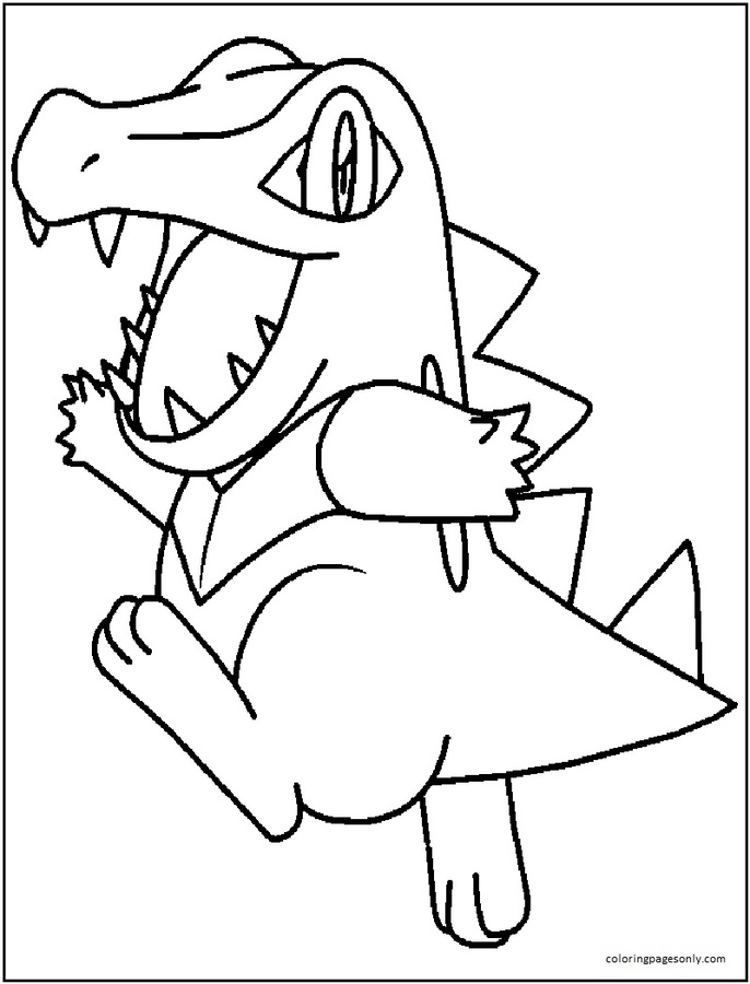 Totodile coloring page