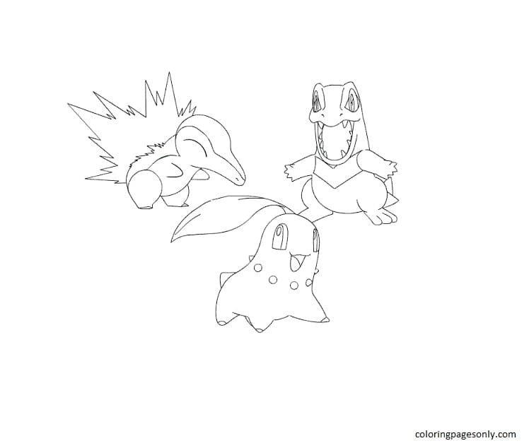 Totodile coloring pages printable for free download