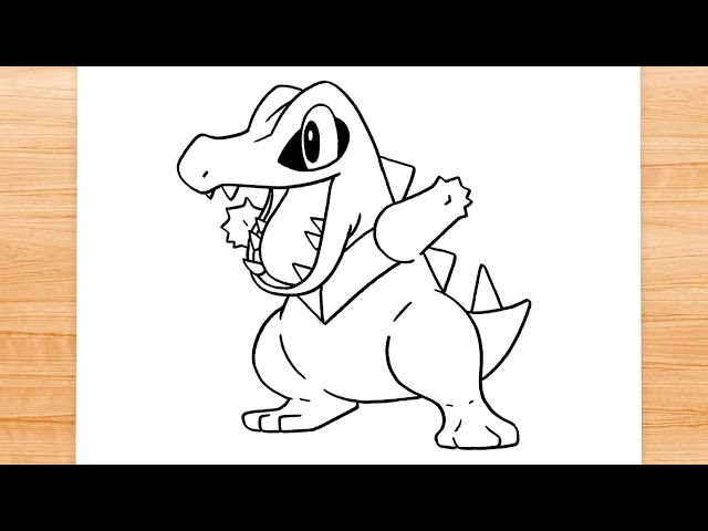 How to draw totodile from pokemon
