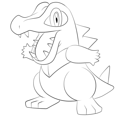 Totodile coloring page free printable coloring pages