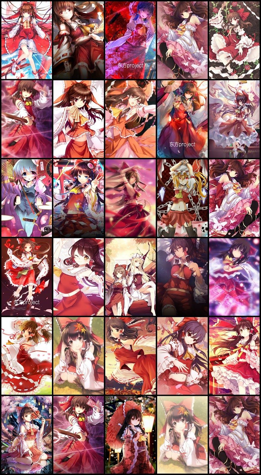 Touhou project wallpaper pack for mobile phone part anime artwork wallpaper anime artwork anime printables