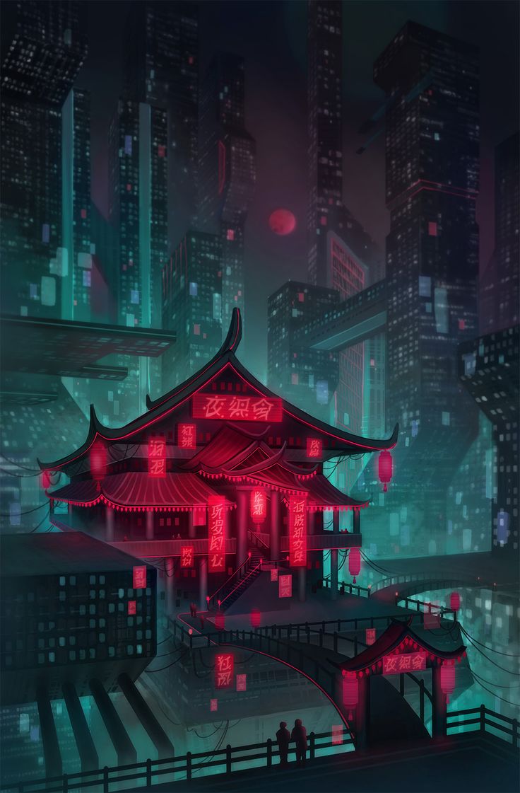 Night city by morranart on deviantart city artwork night city night illustration