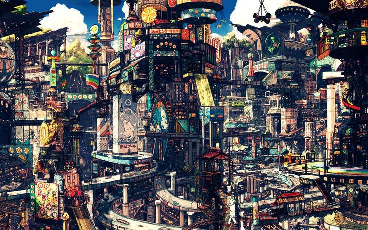 Wallpapers all p no watermarks part i cityscape wallpaper anime scenery anime city