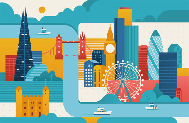 London city illustration stock illustration