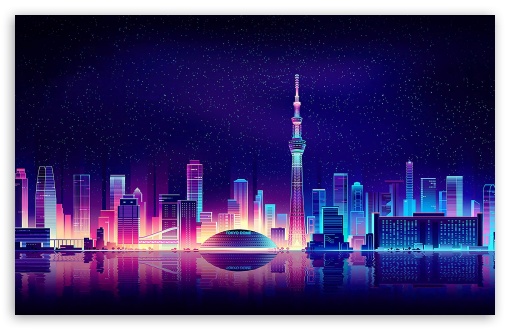 City illustration ultra hd desktop background wallpaper for k uhd tv widescreen ultrawide desktop laptop multi display dual monitor tablet smartphone