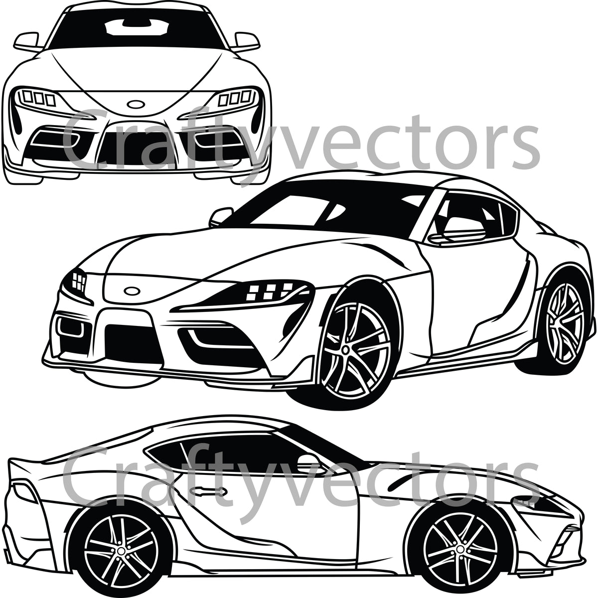 Toyota supra vector â crafty vectors