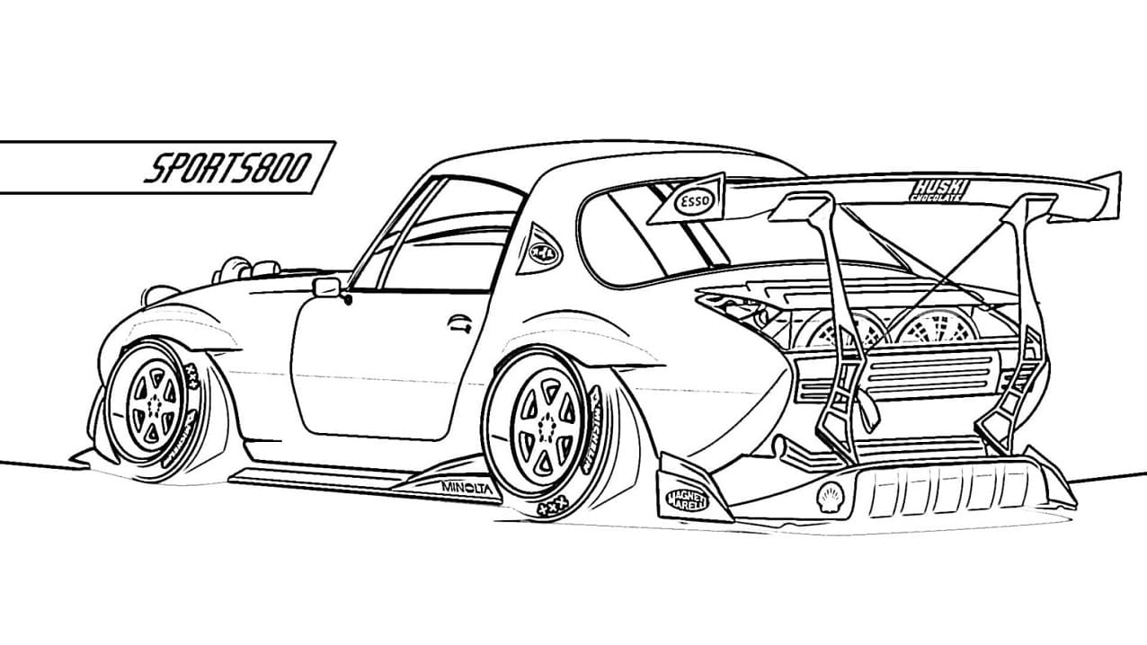 Toyota supra coloring page