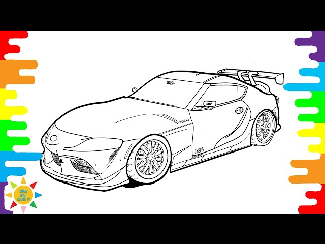 Toyota supra coloring pages toyota supra k coloring pages speed car coloring