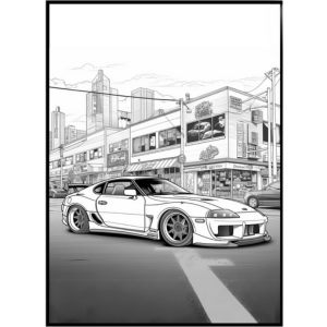 Japanese cars coloring book for car lovers jdm legends authentic landscapes of japan detailed coloring pages for stress relief relaxation world coloring books