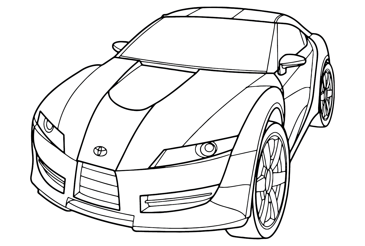 Toyota supra coloring page to print