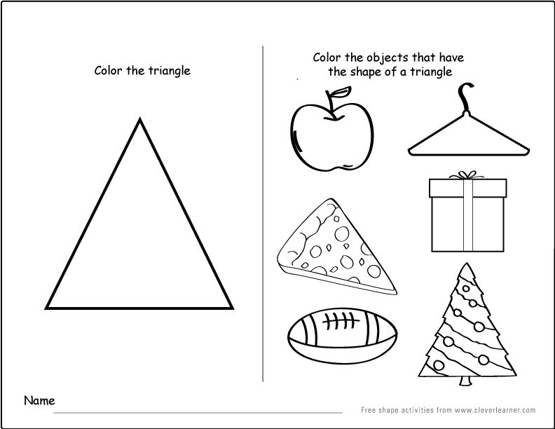Triangle worksheet shapes worksheets preschool worksheets