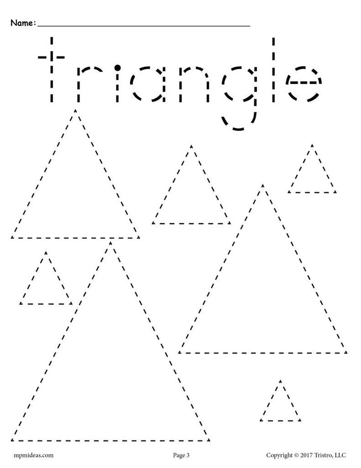 Shapes tracing worksheets multiple shapes in various sizes to trace on each page shape tracing worksheets preschool tracing triangle worksheet