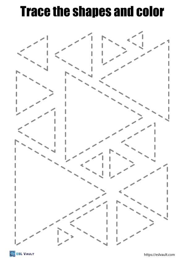Free printable shape tracing worksheets