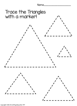 Triangle sort color trace and find by crafting education tpt