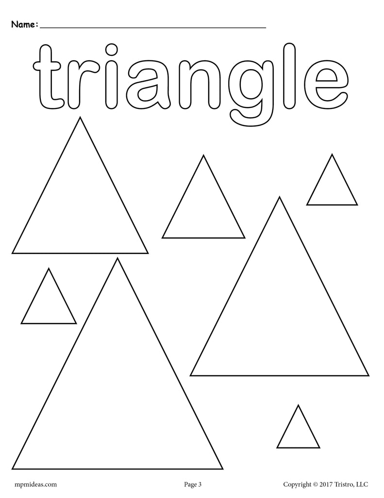 Triangles coloring page