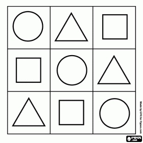 Shapes coloring page circle triangle square teaching shapes shapes preschool do a dot