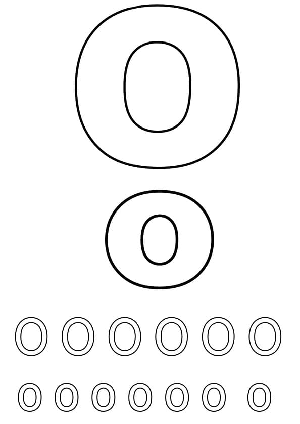 Free letter o coloring page