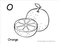 Letter o writing and coloring sheet