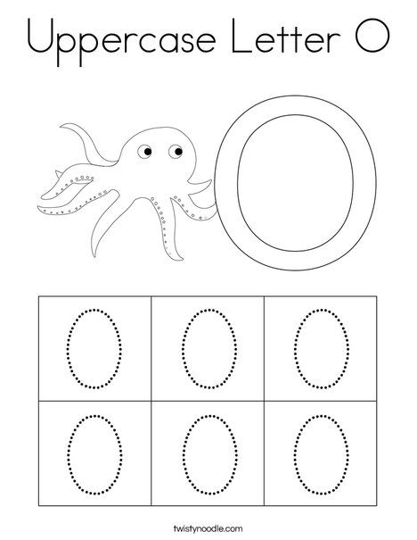 Uppercase letter o coloring page