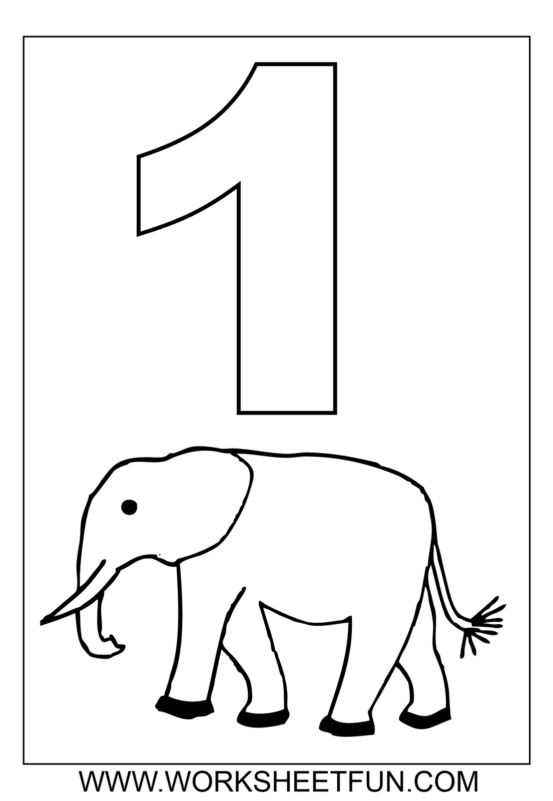 Number one tracing and coloring worksheets crafts and worksheets for preschooltoddler and kindergarten