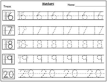 Trace and write numbers