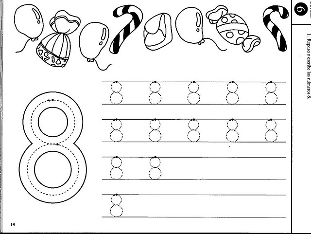 Number eight coloring and tracing worksheets crafts and worksheets for preschooltoddler and kindergarten